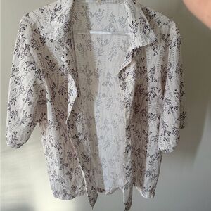 Floral Print Button-Up Shirt